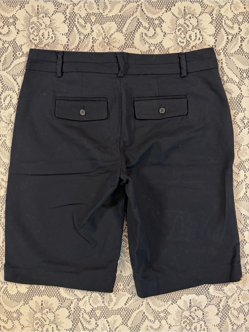 Banana Republic Striped Seersucker Bermuda Shorts & Navy Bermuda Shorts - Picture 8 of 16